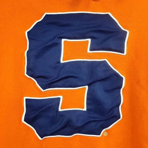 Syracuse University Orange Hood Sweatshirt Blue S Chest Logo Cuse Sleeve Medium - Picture 3 of 7